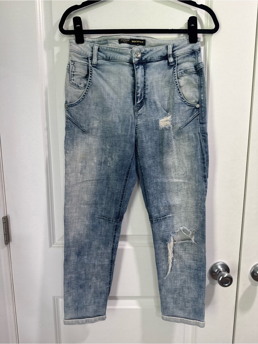 Miss Sixty Martin Boy Boyfit Distressed Jeans 26